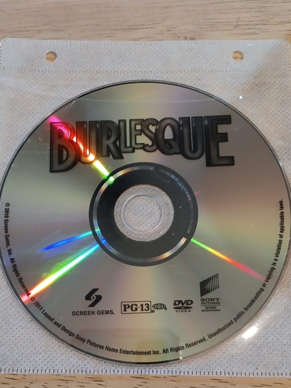 Burlesque DVD *NO CASE*